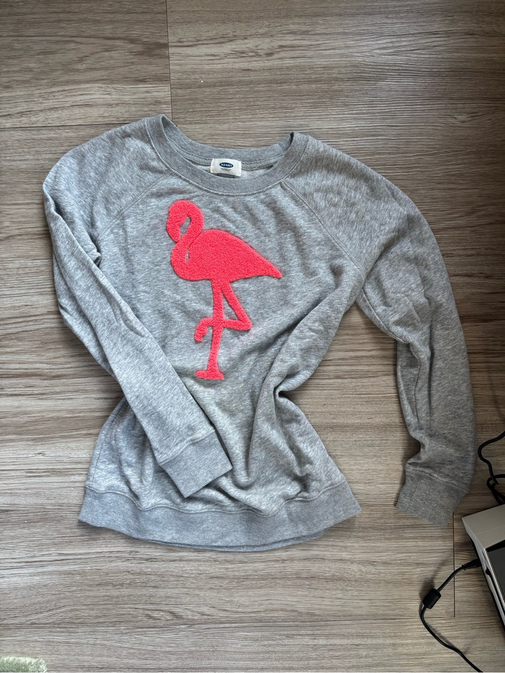 Old Navy Cozy Flamingo Crew Neck Sweatshirt
